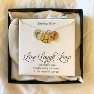 Sterling Silver Live Laugh Love Necklace